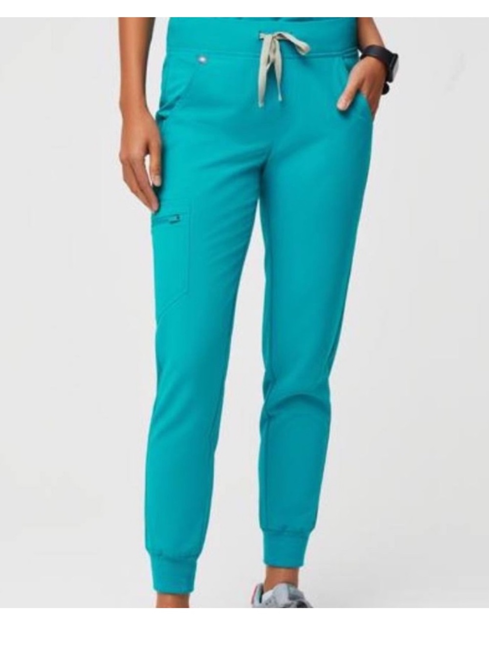 Figs scrub pants Teal Drawstring zamarona Jogger Pants EUC medium petite